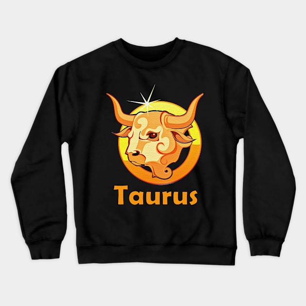 Taurus zodiac sign Crewneck Sweatshirt by tonkashirts